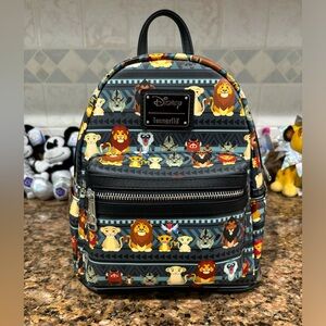 Loungefly Disney LION KING Tribal AOP Chibi Mini Backpack Exclusive